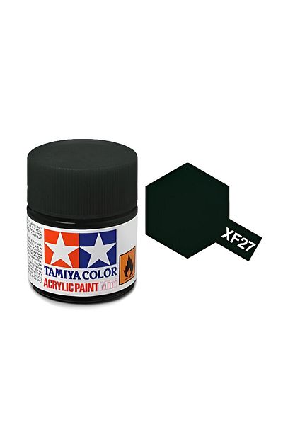 TAMIYA Xf-27 Black Green Matte Acrylic Paint (10 Ml. ), Hobby Painting Material