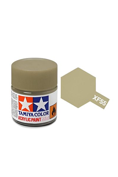 TAMIYA Xf-55 Deck Tan Matte Acrylic Paint (10 Ml. ), Hobby Painting Material