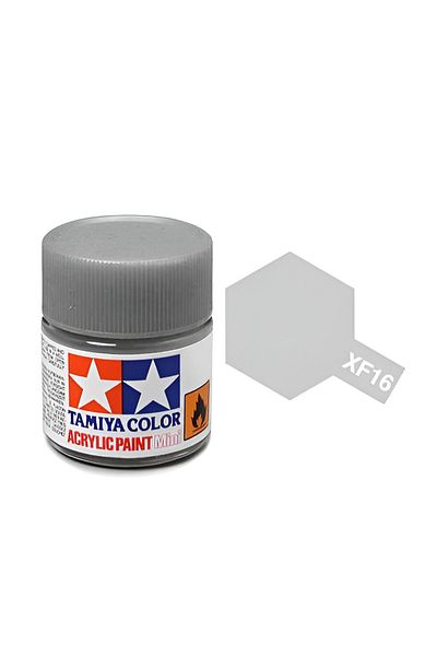 TAMIYA Xf-16 Flat Aluminum Matte Acrylic Paint (10 Ml. ), Hobby Painting Material