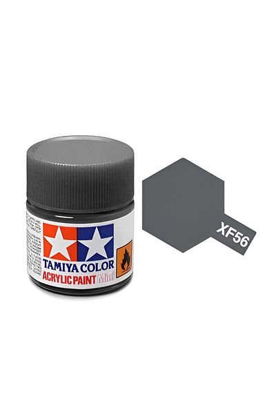 TAMIYA Xf-56 Metallic Gray Matte Acrylic Paint (10 Ml. ), Hobby Painting Material
