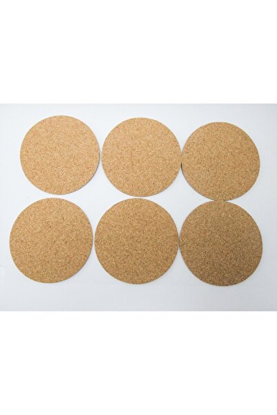 Lilys Cork Coaster Round 6 Pieces (Diameter 9cm Thickness 0.5cm)