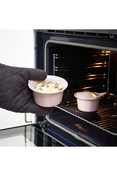 IKEA Matte Light Pink 15x13 Cm Oven-Service Bowl 2 Pieces with Lid