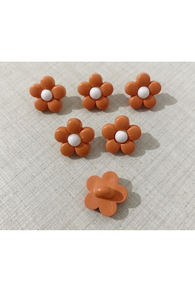 hobim42 15mm Size 6 Pieces Mid Pearl Daisy Button Vest Jacket - Crop Button