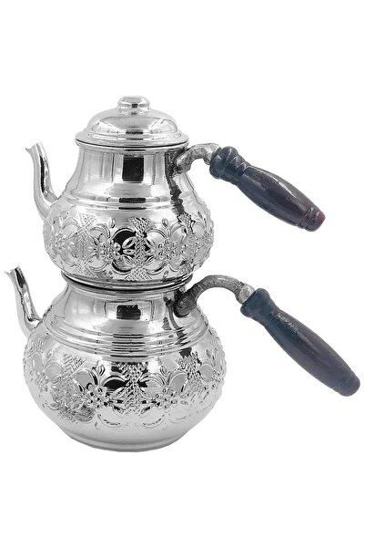 Yıldız çelik Bakır çiçekli nikel küçük çaydanlık