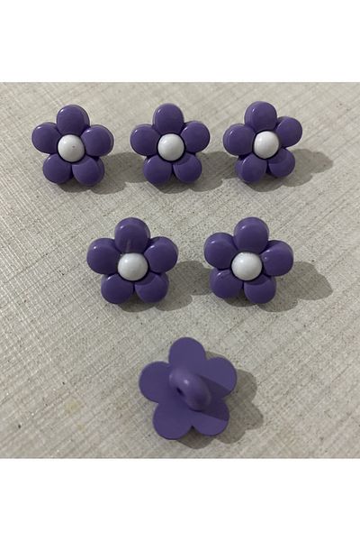 hobim42 MEDIUM PEARL CHAMOMILE BUTTON VEST JACKET CROP BUTTON (6 PIECES SIZE:15MM)