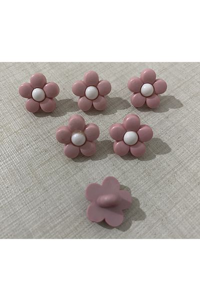 hobim42 MEDIUM PEARL CHAMOMILE BUTTON VEST JACKET CROP BUTTON (6 PIECES SIZE:15MM)