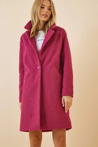 MEECY Dámský fuchsiový kabátek Boucle