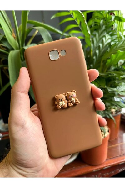 emybox Samsung Galaxy J7 Prime Uyumlu Silikon İçi Kadife Lansman Sevimli Ayıc...