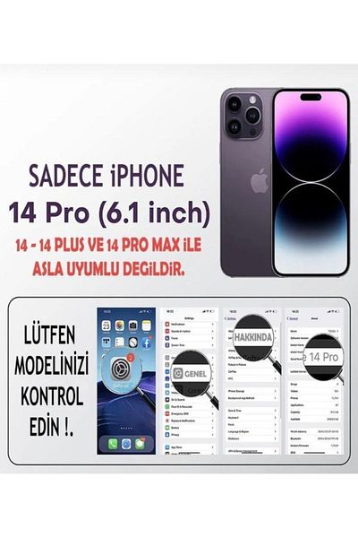 KILIF HOUSE حافظة لوكس متوافقة مع هاتف آيفون 14 برو بسطح حجري لامع بالكامل