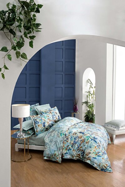 Sarev Emily Green King Size (BATTAL BOY) 100% Cotton Satin 300 Tc Duvet Cover Set