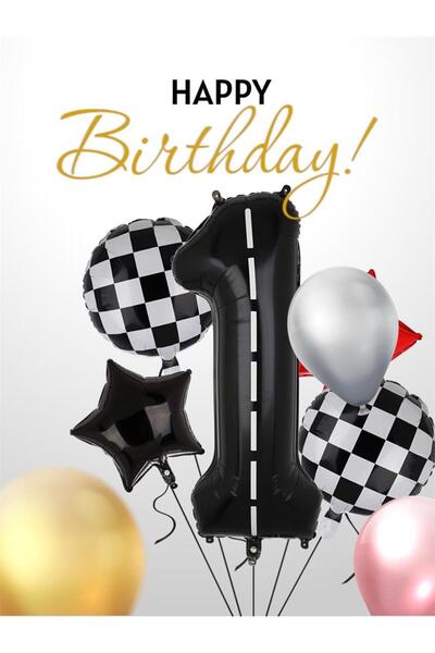 Partifabrik Yarış Temalı 1 Yaş Balon Set 5 Parça