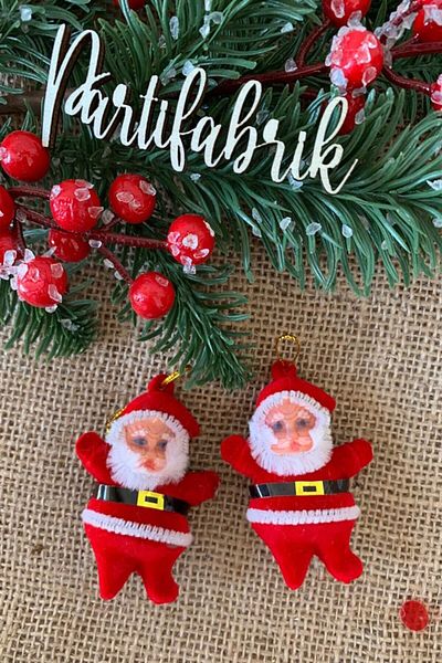 Partifabrik New Year Santa Claus Tree Ornament 2 Pack