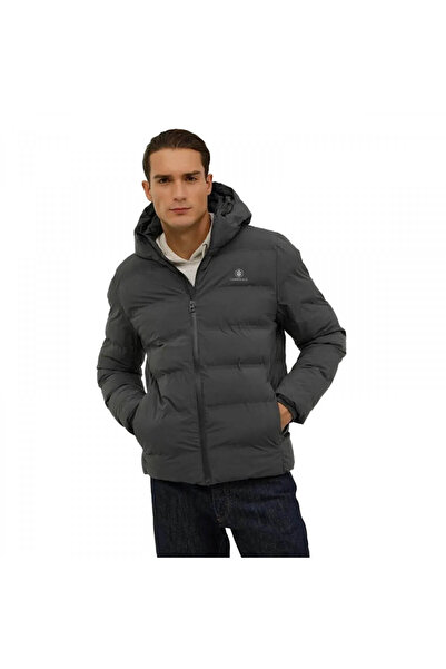 lumberjack Ανδρικό παλτό Σκούρο Γκρι 101398676 ml Nolan Coat 2sn22 3pr