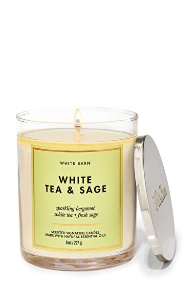 Bath & Body Works White Tea & Sage Orta Boy Mum 227 g