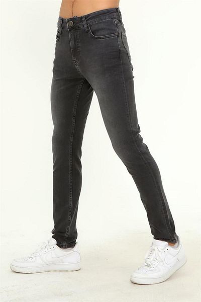 EXPLODE - Ανδρικό τζιν παντελόνι Lycra Skinny Fit Anthracite