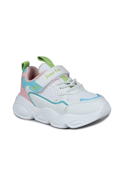 Jump 28122 Velcro White - Pink Girls Sneaker Daily Comfortable Sports Shoes