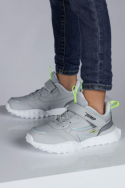 Jump 29601 Velcro Gri - Neon Green unisex copii pantofi sport pantofi casual
