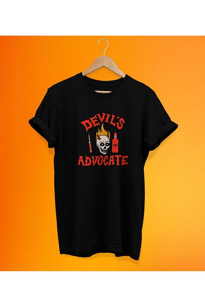 remonz Devil's Advocate Printed Black, 100% Cotton, Oversize, Plus Size T-Shirt