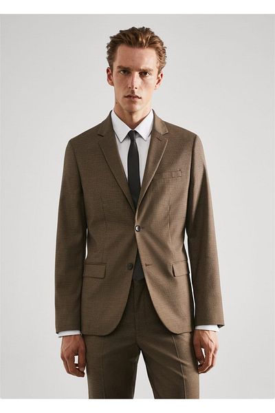 MANGO Man Blazerjacke aus Stretchgewebe in Super Slim Fit