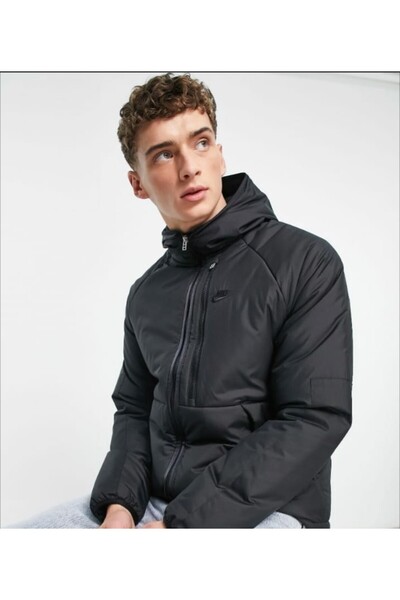 Nike Sportswear Therma Fit Legacy Erkek Siyah Mont Ceket
