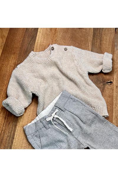 miabambim Knitwear Knit Sweater Beige Unisex Beige