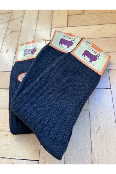 FIRAT فرات شتوية من الصوف 3 أزواج جوارب رجالية مخططة ذاتيًا