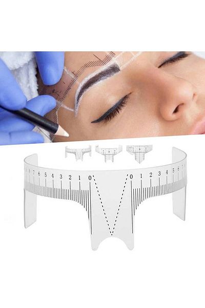 adanil Microblading Permanent Makeup Plastic Eyebrow Measuring Ruler