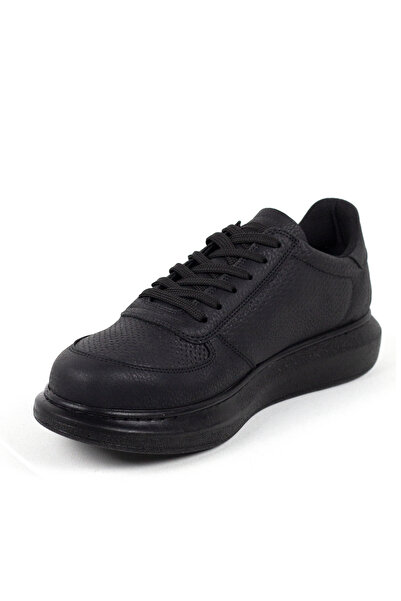 Rainon Store Black Leather High Sole Outdoor Men's Sneaker