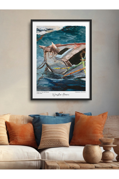 HOMEPACK Çerçeveli Tekli Tablo Modern Yelkenli Serisi Poster Tablo TK/181