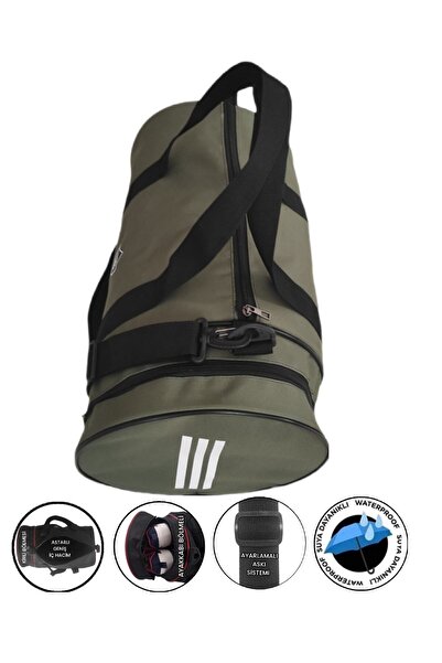 SEVBAGS 600 Denye Askeri Haki Silindir Spor Çantası