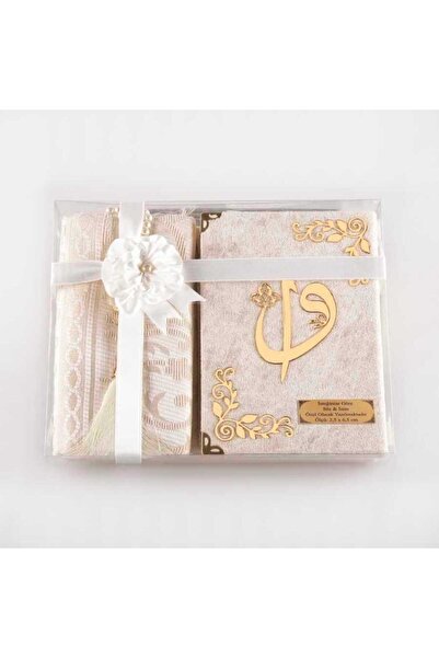 Hayrat Neşriyat Seccade + Tesbih + Yasin Hediye Seti (çanta Boy, Krem)