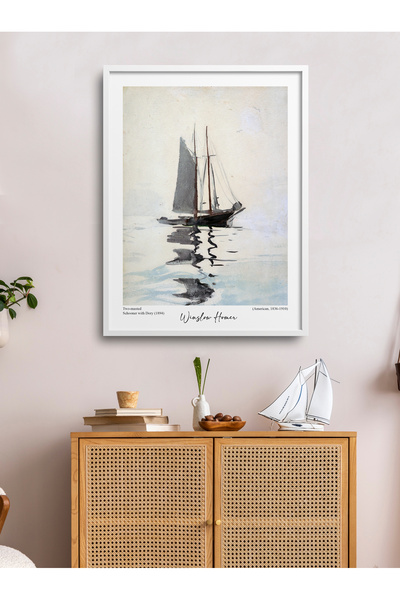 HOMEPACK O singură pictură înrămată Pictură poster din seria modernă cu barca cu pânze TK/184
