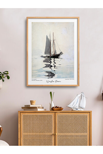 HOMEPACK Çerçeveli Tekli Tablo Modern Yelkenli Serisi Poster Tablo TK/184