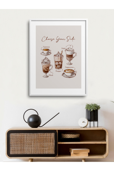 HOMEPACK Pictură unică înrămată Pictură poster din seria de cafea modernă TK/176
