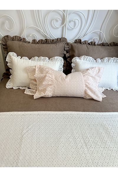 Decamor home Κάλυμμα μαξιλαριού με ριχτάρι με ριχτάρι σολομού Ειδικού σχεδίου Κάλυμμα μαξιλαριού