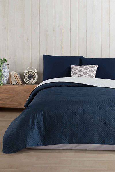 Navy blue coverlet hotsell