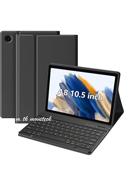 m.tk moveteck Samsung Galaxy Tab A8 Sm-x200 10.5 Inç Uyumlu  Tablet Bluetooth Renkli Klavyeli Kalem Bölmeli Kılıf