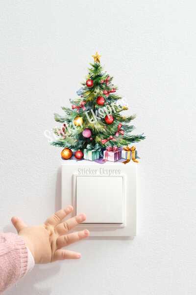 Sticker Ekspres Yılbaşı Ağacı K26 Yeni Yıl Priz Sticker