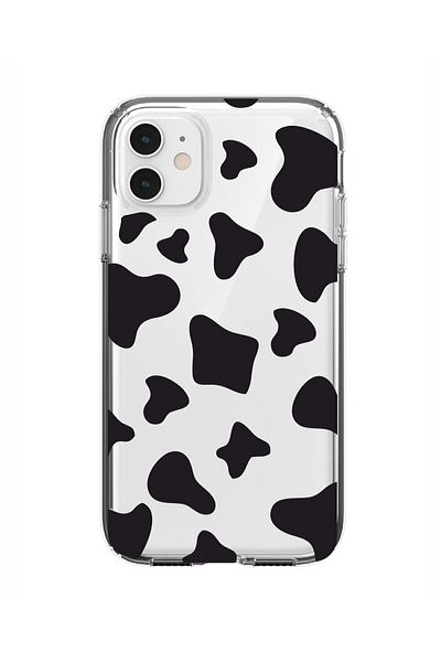 mooodcase حافظة هاتف شفافة لهاتف آيفون 11 بتصميم بقرة