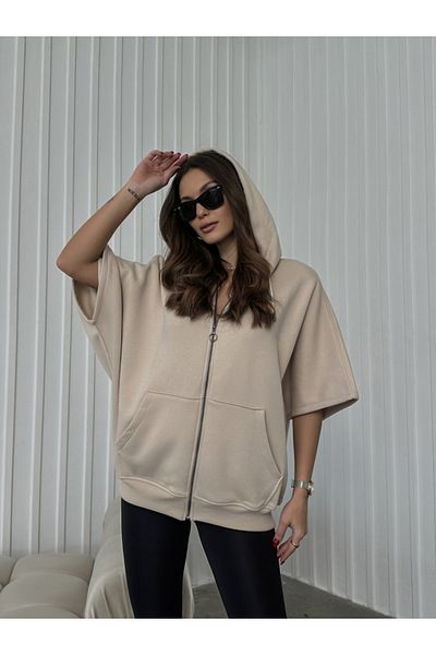 Elif Özbey Butik Hanorac cu mânecă scurtă Stone Bat