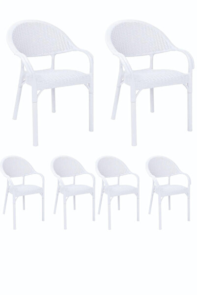 Çapa Masa Sandalye Capissi Bambu Rattan 6 Adet Koltuk