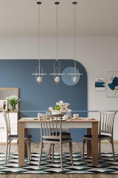 Modalife Alvin 4 Sandalye 1 Masa 138x90 Yemek Masası Takımı 4 Kişilik - Sarı ...