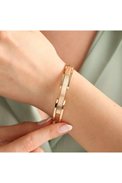 Sembol Gold Altın Kaburga Kelepçe Çift Kol Tek Sıra 10mm