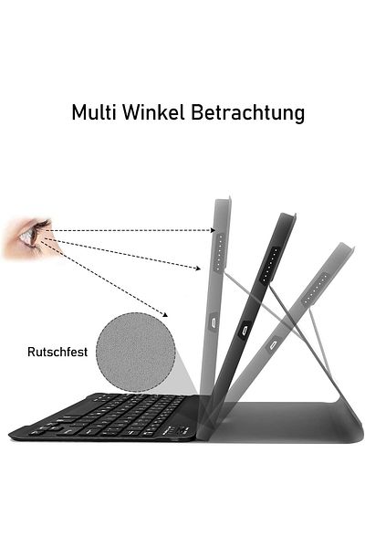 m.tk moveteck حافظة قلم لوحة مفاتيح ملونة متوافقة مع جهاز Galaxy Tab S6 Lite Sm-p610