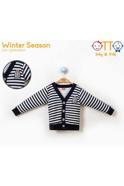 OTTO BABY 3 string children's cardigan with emblem
