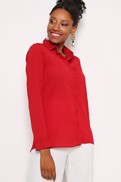 AVORWE Women's Basic Buttoned Shirt