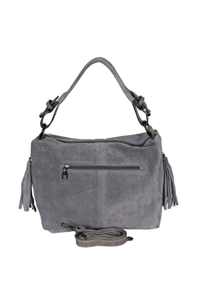 HBS TAŞ GRİ 100 % GERÇEK DERİ omuz çantası 1900