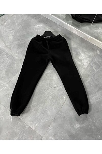 NO 601 Μαύρο Φούτερ με επένδυση fleece Σχέδια Unisex με λάστιχο στο κάτω μέρος