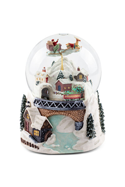 karinabest Carillon Ampolla Paesaggio Kar Küresi Işıklı Müzikli Kurmalı