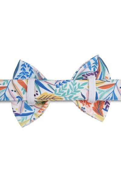 Lusi Doog Floral Pattern Dog Bow Tie (SIZE 3) - Bow Tie Only, Leash Not Included